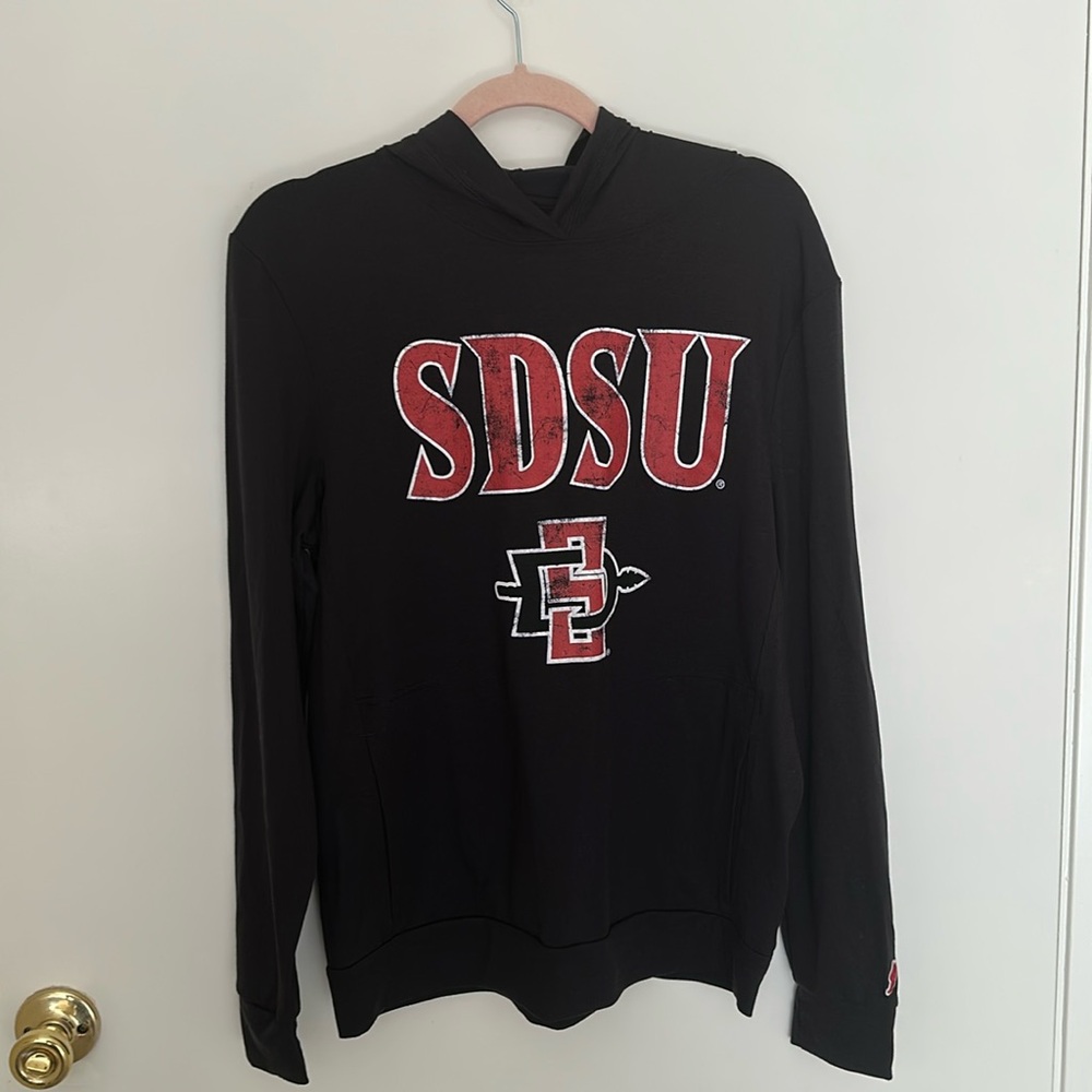 SDSU long sleeve hoodie short
